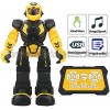Sikaye Remote Control Robot for Kids Intelligent Programmable Robot with Infrared Controller Toys,Dancing,Singing LED Eyes,Gesture Sensing Robot Kit for Childrens Entertainment Black Yellow
