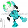 Summerdays Talking Robots for Kids,New Rechargeable Robot Toys Metal Mini Talking Robot with Repeats What You Say,Flexible Body Flashing Eyes Popular for Boys Girls Christmas