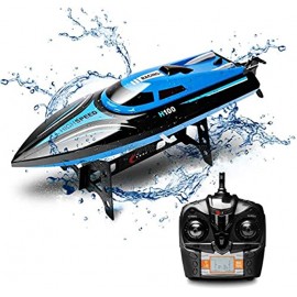 DeXop Remote Control Boat Rc Boat with High Speed Radio Remote Control Electric Racing Boat for Children Adults Works in the bathtub at homeH100
