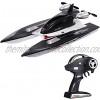 GoolRC FY616 RC Boat 2 Channels 2.4Ghz Remote Control Boat for Adults and Kids 20km h High Speed Electric Racing Boat for Pools & Lakes