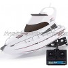 HWZZ Large-Scale High-Speed RC Yacht 70Cm Radio Control Royal Yacht Appearance Powerful Dual-Motor Drop-Resistant Remote Control Boat,White