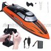 NiCuZnGa High-Speed RC Boat Remote Control Boat for Pools and Lakes Fast Toy Boats Gifts for Adults and Kids with 25 km h Speed 2.4GHz One Click Demo Self Righting System and Rechargeable Battery