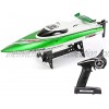 YXHMNB RC Boat 2.4Ghz  25KM H High-Speed Radio-Controlled Remote-Controlled Boat Charging High-Speed Water-Cooled Speed Boat Low-Power Battery Alarm Waterproof,Green