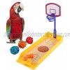 Hffheer Bird Basketball Toy Set Bird Trick Tabletop Toy Training Basketball Education Play Gym Playground Activity Cage Foot Toys