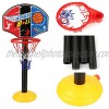Jeanoko Mini Basketball Hoop Set Miniature Easy to Install Plastic Adjustable Miniature Basketball Set Toy Basketball Set Toy Adjustable for Training