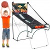 Kosoree Foldable 2 Player Indoor Arcade Dual Basketball Hoop Shot Game Kids Adults Basketball Hoops Arcade Games Machines for Home with 8 Game Modes LED Scoring System Game Clock and Sound Effects