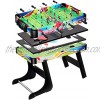Foosball Games Tabletops Soccer Multifunctional Pool Table Combination Four in One Ice Hockey Table Tennis Family Parent-Child Interaction Foldable Without Occupying Land Color : Green