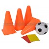 Simba Toys Soccer Cone Set 4 Cones Each H:6.69 inch 1 Ball D:3.54 inch 1 Yellow and 1 red Card,