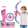 Mrisata Children's Archery Set Children's Bows and Arrows with LED Flashing Targets with Suction Cup Arrows Gifts for Children