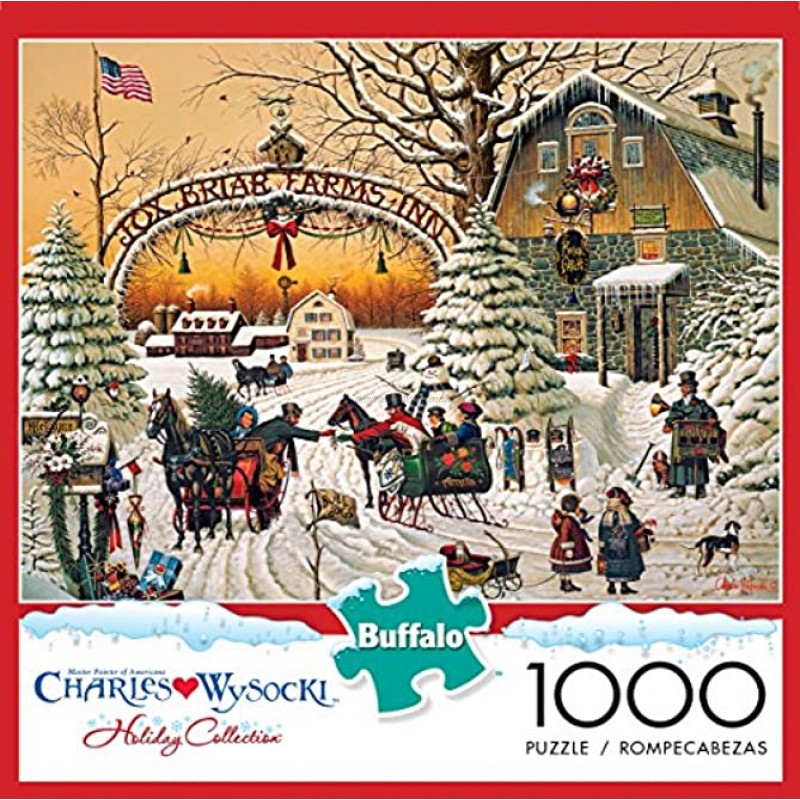Buffalo Games Charles Wysocki A Christmas Greeting 1000 Piece Jigsaw Puzzle
