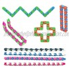 16 Pcs Fidget Wacky Tracks Snap Links Click Chain Snake Cube Puzzle for Twist Puzzle Brain Teaser Stress Relief Random Color