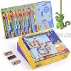 AWOTOY Wooden Educational Toys for Kids 5-7 Improve Logical Thinking Learning Toys Featuring 30 Playful Challenges Maze IQ Puzzles for 4,5,6,7 Year Old Boys Girls