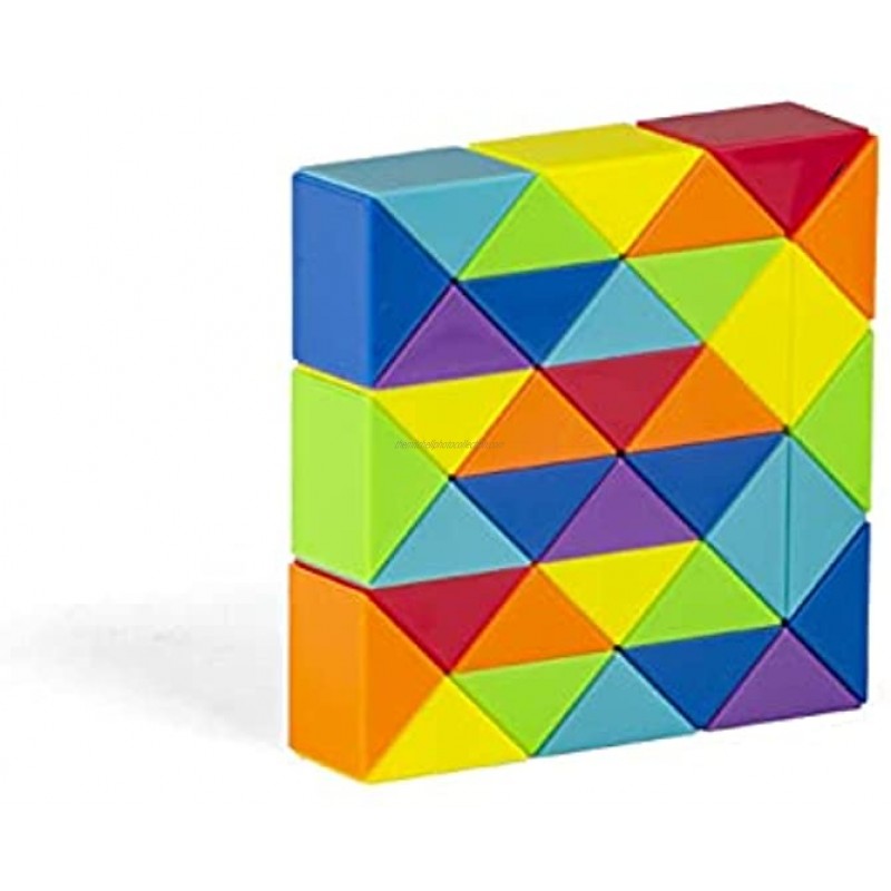 Magic Snake Cube Twist Puzzle Magic Snake Sensory Toys Big Size Collection Brain Teaser Stocking Stuffers Party Favors Game Goodie Bags Fillers for Kids Adults Teens 36-Segment