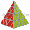 Willking Pyramid Speed Cube 4x4 Pyraminx Puzzle Triangle Twist Magic Cube White