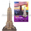 3D Puzzles for Adults Kids Empire State Building New York Landmark Model Kits Building Puzzles Jigsaw Gifts for Woman Men Model Building Puzzle 47 Pieces
