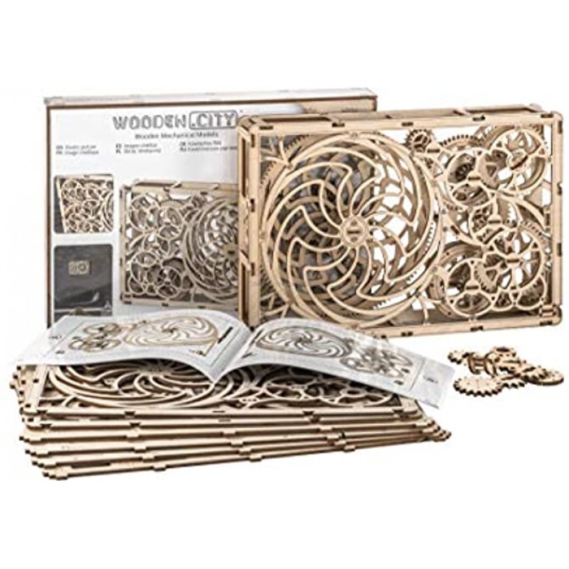 DIY Wooden Mechanical Model Set Kinetic Picture by Wooden.City | 3D Wooden Puzzle