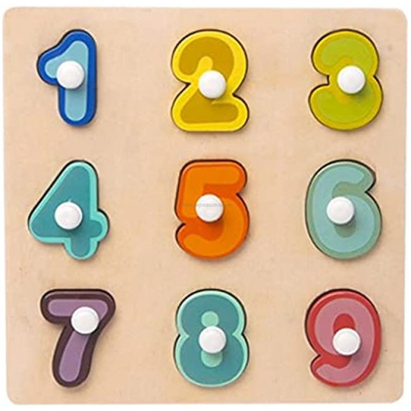Colcolo 2 Set Wooden Montessori Sensory Colorful Peg Puzzle Board for Children in