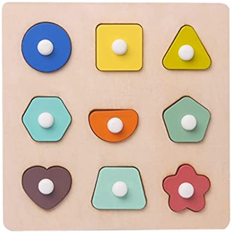 Colcolo 2 Set Wooden Montessori Sensory Colorful Peg Puzzle Board for Children in