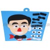 Jacksing Facial Expressions Puzzle Toys Facial Expressions Toys Stickers Kit Multiple Expression Better Display Small Size for Parent Child ActivitiesMale