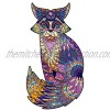 LiKin Wooden Jigsaw Puzzles Animal Shape Unique Shape Jigsaw Pieces Wooden Puzzle Pieces for Adults and Kids Family Game Color : Fox Size : L1
