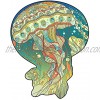 LiKin Wooden Jigsaw Puzzles for Adults Irregular Unique Shape Animals Jigsaw Pieces Best Gift Family Game Play Collection for Adults and Children Color : Jellyfish Size : M1
