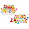 Puzzles Toys Wooden Alphabet Number Puzzles for Toddlers Wood ABC Puzzles and 0-20 Number Blocks Toys Early Education Learning Puzzle Toys for Boys & Girls Multicolor