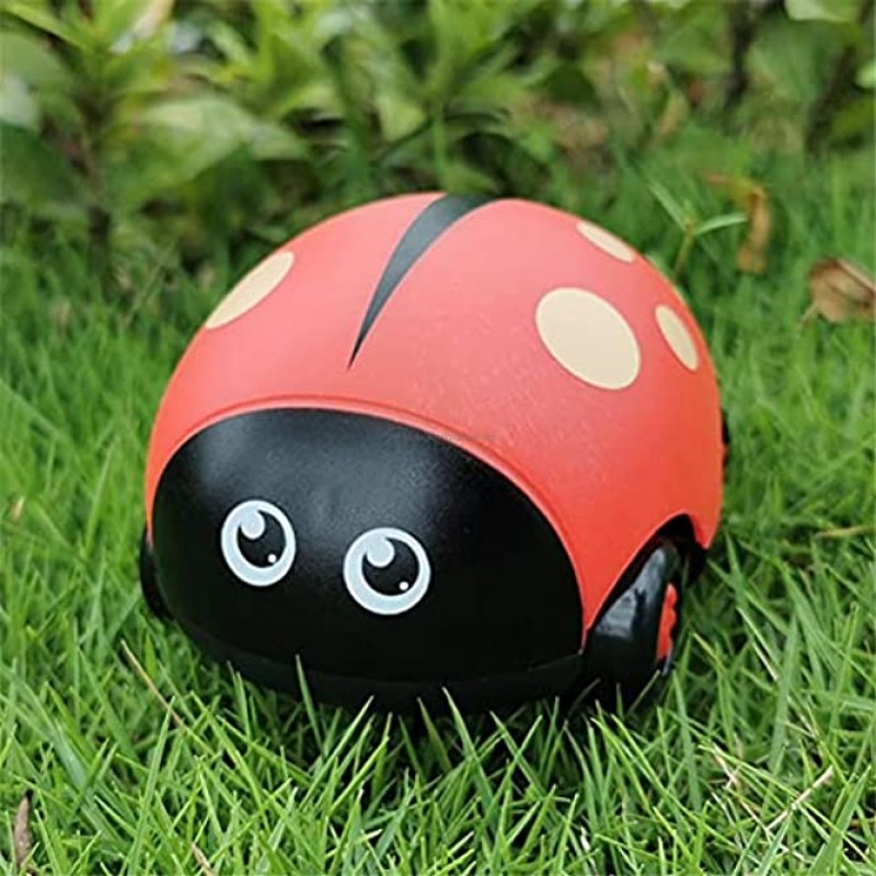 ICRPSTU Pull Back Cars for Toddlers,Two-Way Inertial Pulls Back Cars Insect Design Friction Powered Cars Toy Lovely Friction Powered Vehicle Toy for Children Aged 1-3Red Ladybug