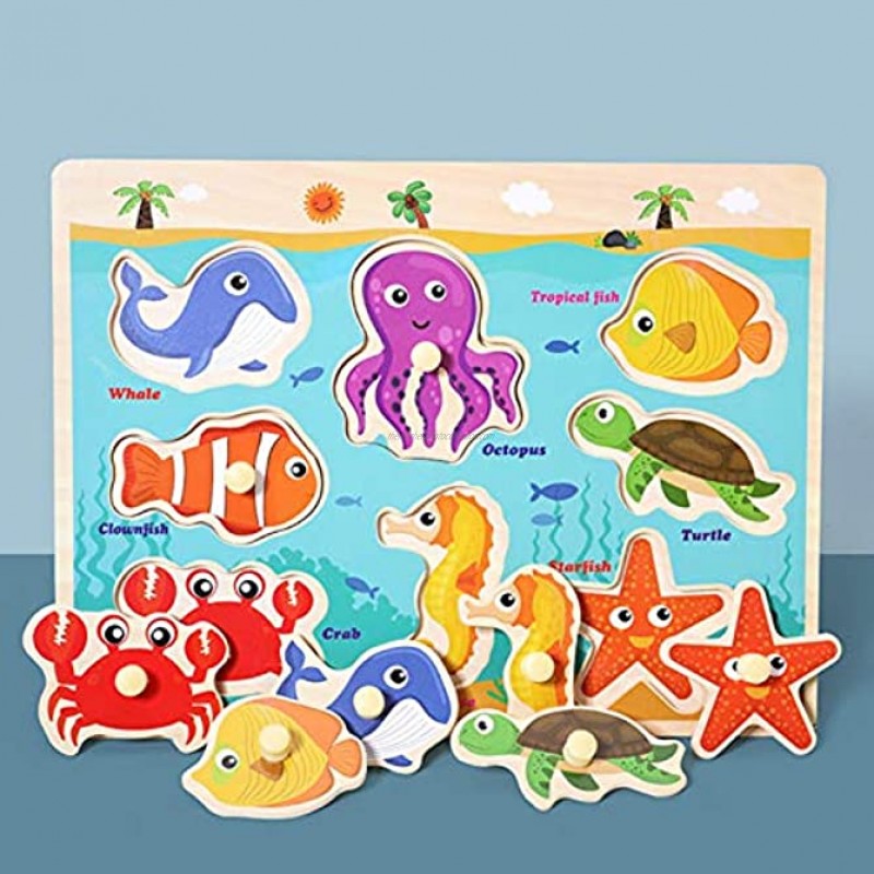 Puzzle Animal Number Fruit Animal Wooden 3D Games Pairing Board Development Kids Toy S908
