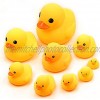 Ahua Bath Duck Toys 9 Pcs Rubber Duck Family Squeak & Float Ducks Baby Shower Toy for Toddlers Boys Girls