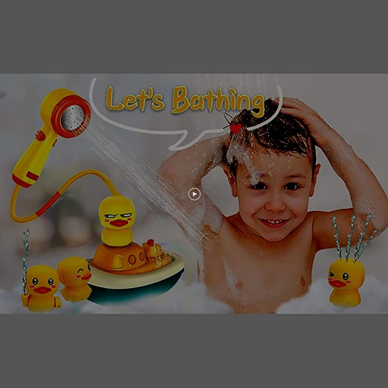 CreateView Baby Bath Toys for Toddlers Girls Boys Duck Baby Bath Shower Head Bathtub Toy for Kids Infant Water Pool Bathroom Gift for Boys Girls
