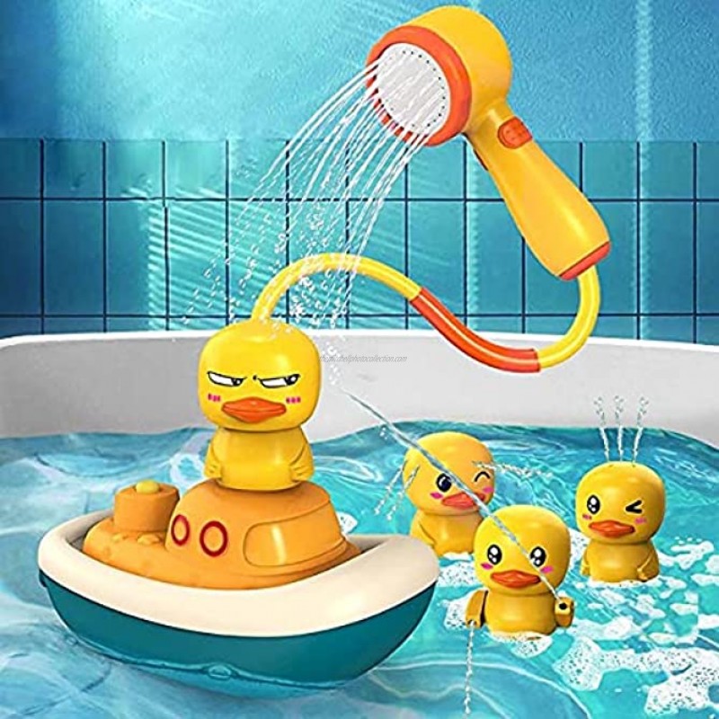 CreateView Baby Bath Toys for Toddlers Girls Boys Duck Baby Bath Shower Head Bathtub Toy for Kids Infant Water Pool Bathroom Gift for Boys Girls