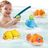 Dwi Dowellin Bath Toys Magnetic Fishing Games Baby Bath Toys Wind-up Swimming Fish Duck Whale Toys Floating Pool Bathtub Tub Toys for Toddlers Kids Infant Age 18 Months and up Girl Boy