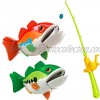 Forty4 Kids Fishing Game Toy with 1 Adjustable Fishing Rod and 2 Realistic Fish Pool Fishing Toy Set with Magnetic Bait Safe and Durable Fishing Toy Gift for Toddlers Babies Boys Girls