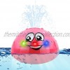 Kim Player Light Up Bath Toys for Toddlers 1-3-4 Years Floating Induction Bath Sprinkler Toy for Infant Kids Best Gift for Boys Girls Red