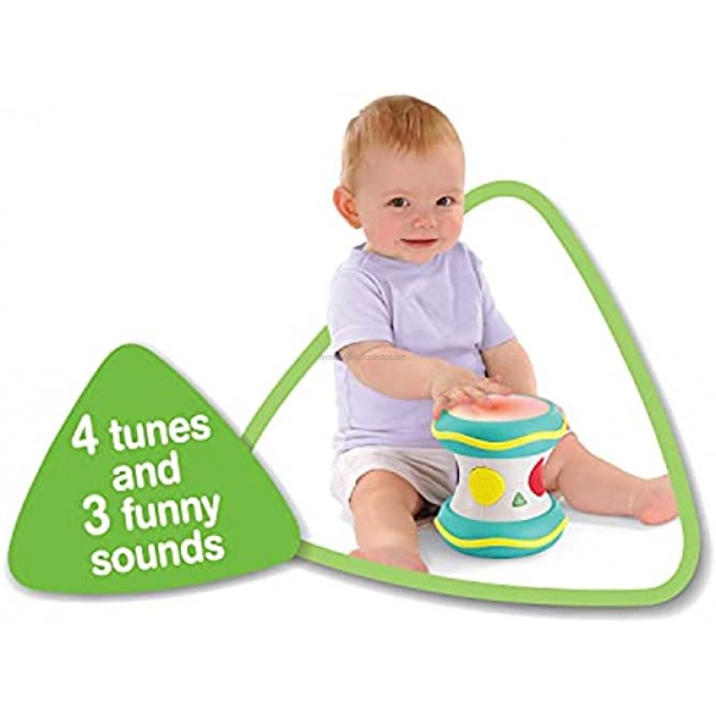 Early Learning Centre Lights & Sounds Drum Hand Eye Coordination Stimulates Senses Baby Toys for 9 Months Exclusive by Just Play