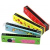 Tvoip 4Pcs Wooden Painted Toy Musical Instrument Play16-Hole Harmonica Parent-Child Puzzle Baby Early Education Toys for Children Gift Random Color