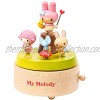 WOODERFUL LIFE Wooden Music Box | Melody Perform | 1060567 | Sanrio Colorful Hand Crank Wooden Craft to Build Plays Waltz of The Flower