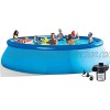 Above Ground Swimming Pool for Kids Above Ground Pools for Backyard 12ft×30in Inflatable Pool for Adults with Pump Swimming Pools Above Ground Quickly Setting Inflatable Swimming Pool