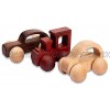 let's make Wooden Rattle Toy Baby Wooden Car Baby Toddler Toy Preschool Education Car Toy 3PCS Newborn Gift