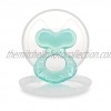 Nuby Silicone Teethe-eez Teether with Bristles Includes Hygienic Case Aqua