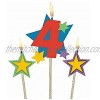 Amscan #4 Decorative Birthday Candle & Star Candles | Party Supply | 3 pieces