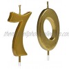 Gold 70th Birthday Candles,Number 70 Cake Topper for Party Decoration