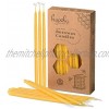 Hyoola Beeswax Birthday Candles – 50 Pack Natural Dripless Decorative Candles with Long Lasting Burn – Elegant Taper Design Soothing Scent – 6” Tall – Handmade in The USA