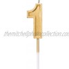 LUTER Gold Glitter Happy Birthday Cake Candles Number Candles Number 1 Birthday Candle Cake Topper Decoration for Party Kids Adults