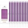 TOYMIS 24 Pieces Metallic Birthday Candles in Holders Tall Birthday Cake Candles Long Thin Cupcake Candles for Birthday Wedding Party Baby Shower Decoration Purple