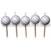 Volleyball Birthday Candles 5 Pack Spherical Volleyballs on Picks Volleyball Side Out Party Collection by Havercamp