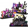 3 Pieces Halloween Table Decorations Happy Halloween Witch Wooden Centerpiece Sign Hocus Pocus I Smell Children Purple Wizard Tabletopper Ornaments for Halloween Table Top Kitchen Home Office Supplies