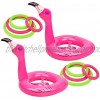 90shine 2 PCS Flamingo Inflatable Ring Toss Game Pool Party Toys Supplies Luau Decorations