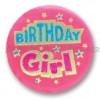 Beistle Birthday Girl Satin Button