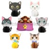 MALLMALL6 7Pcs Cat Themed Honeycomb Centerpieces Kitty Birthday Party Favor Table Decoration Meow Double Sided Table Toppers Party Supplies Pet Baby Shower Decor Kitten Photo Booth Props for Kids